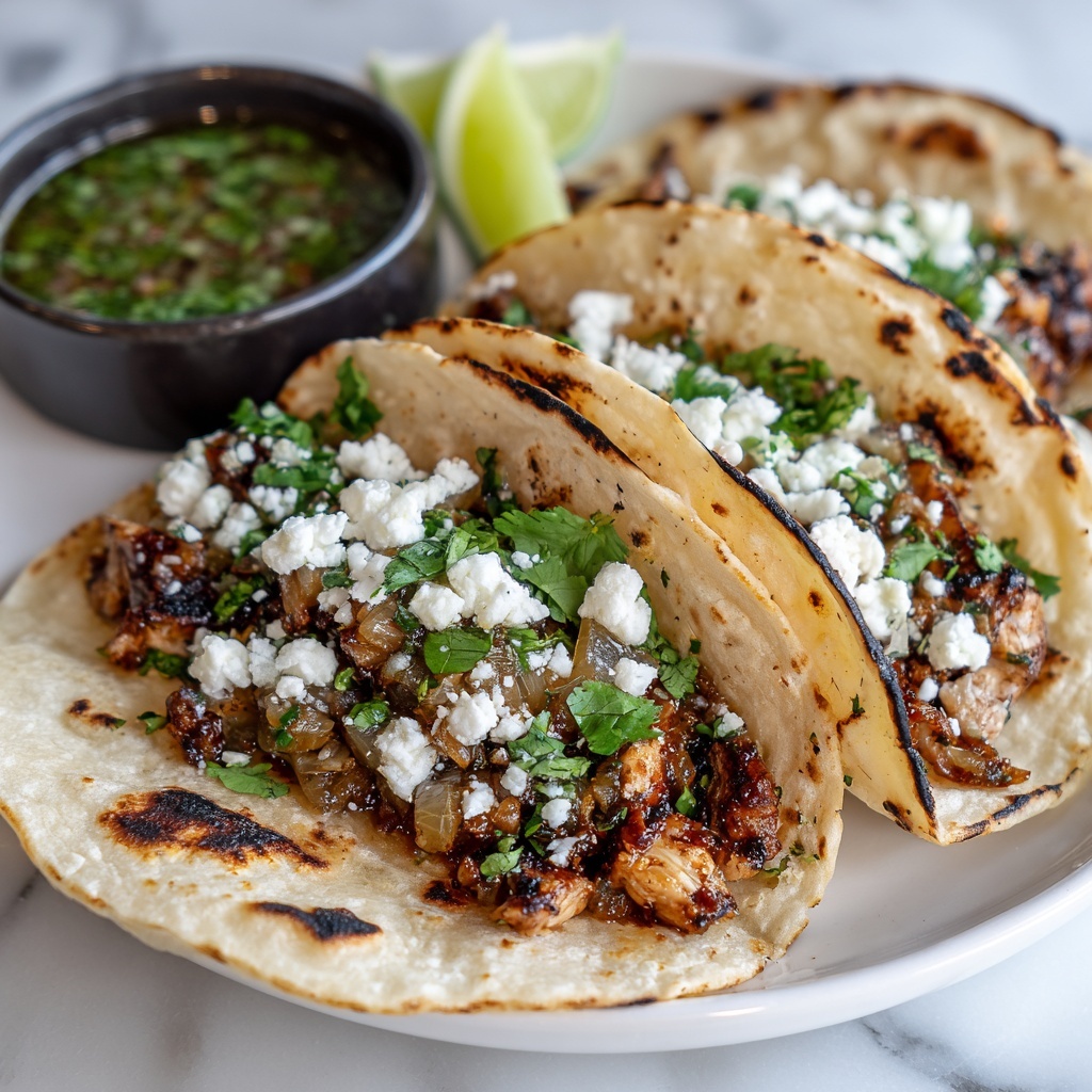 Chile–Marinated Grilled Chicken Tacos Recipe - Recipe Image
