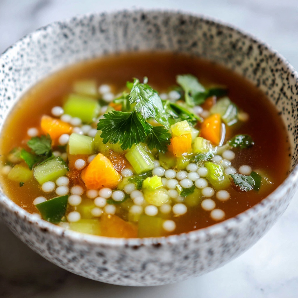 Pearl Couscous Vegetable Soup Recipe - Recipe Image