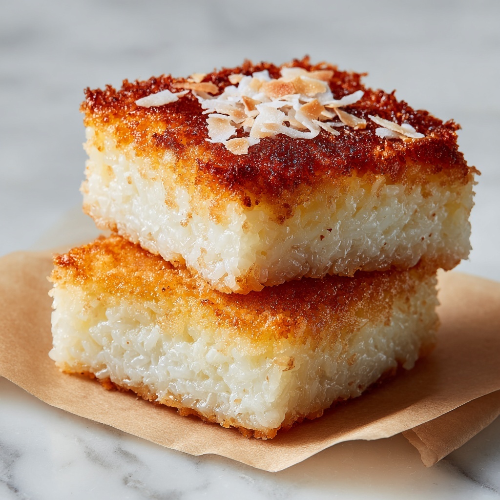 Sticky Coconut Cake (Wingko Babat) Recipe - Recipe Image