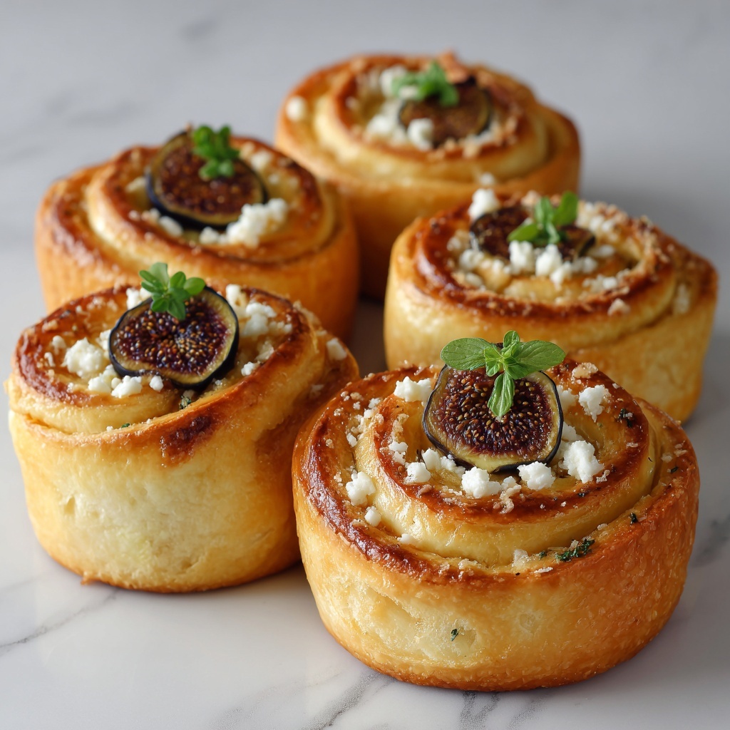 Fig and Goat Cheese Pinwheels Recipe - Recipe Image