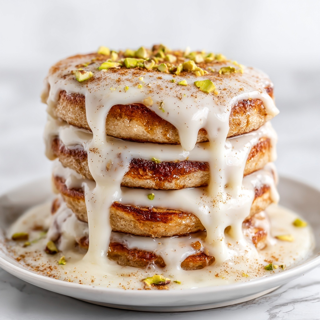 Cinnamon Roll Stuffed Pancakes Recipe - Recipe Image