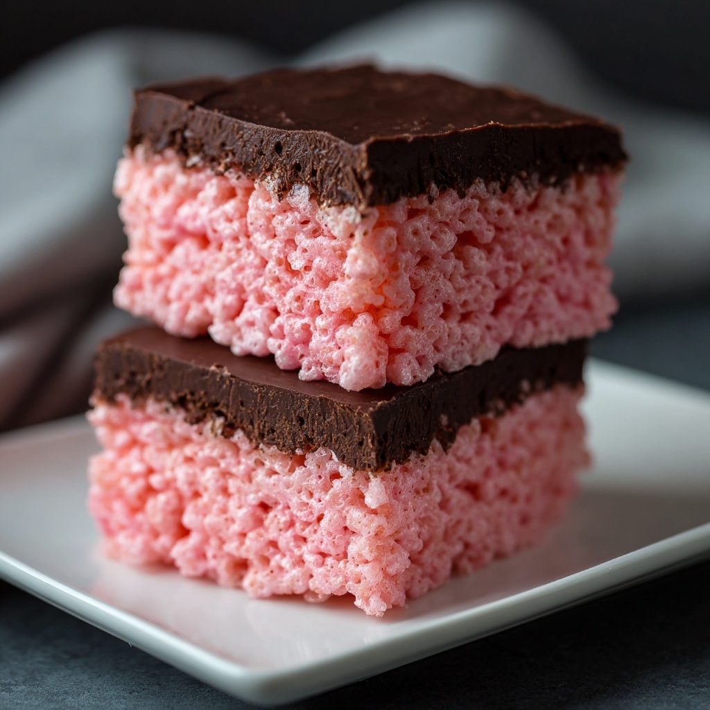 Chocolate Covered Cherry Rice Krispies Treats Recipe - Recipe Image