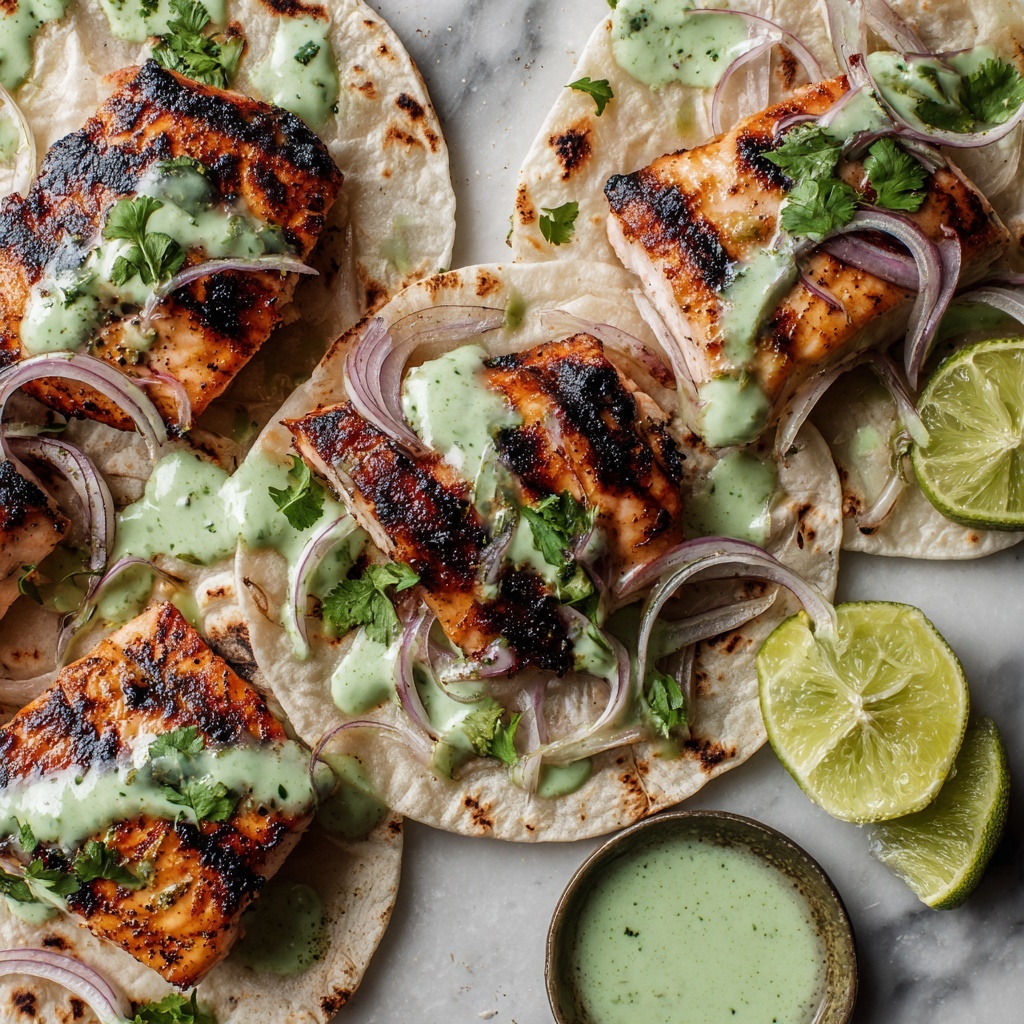 Blackened Salmon with Grilled Naan and Lime Slaw Recipe - Recipe Image