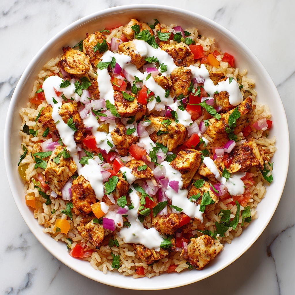 Juicy Chicken Shawarma Crispy Rice Salad Recipe - Recipe Image