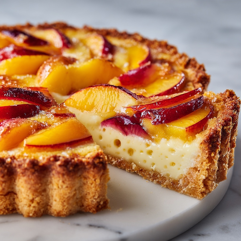 Peach Custard Pie Recipe - Recipe Image