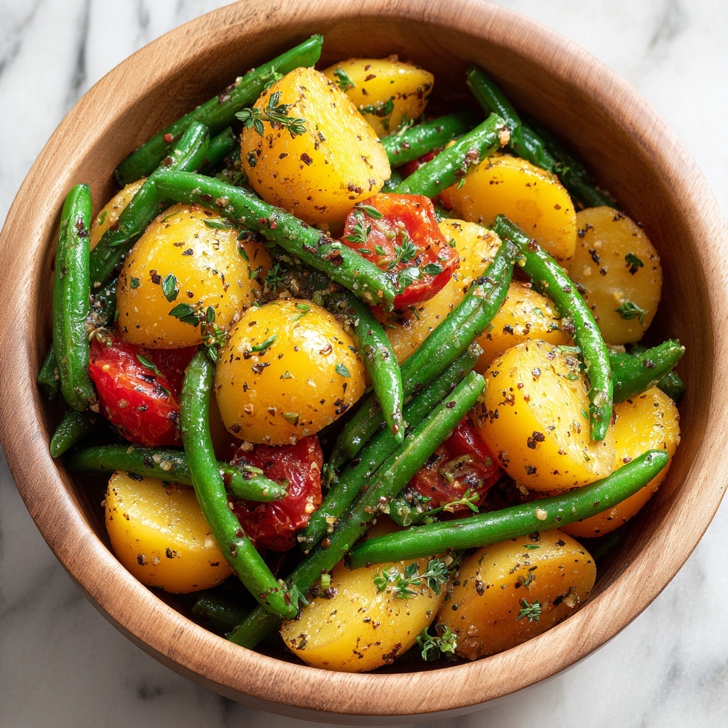 Italian Braised Green Beans and Potatoes Recipe - Recipe Image