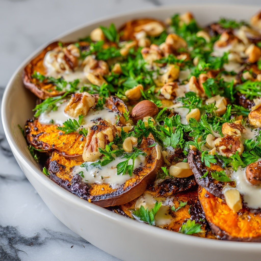 Roasted Sweet Potato Salad with Cranberries, Nuts, and Feta Recipe - Recipe Image