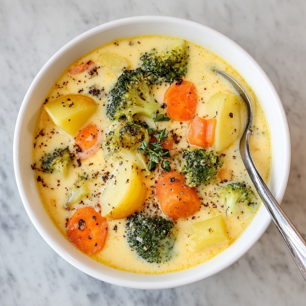 The Best Broccoli Potato Cheese Soup Recipe - Recipe Image
