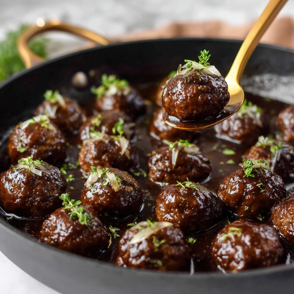 Salisbury Steak Meatballs with Savory Gravy Recipe - Recipe Image
