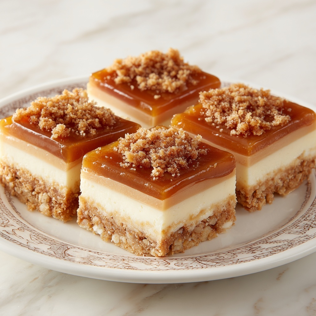 Dulce de Leche Cheesecake Bars Recipe - Recipe Image