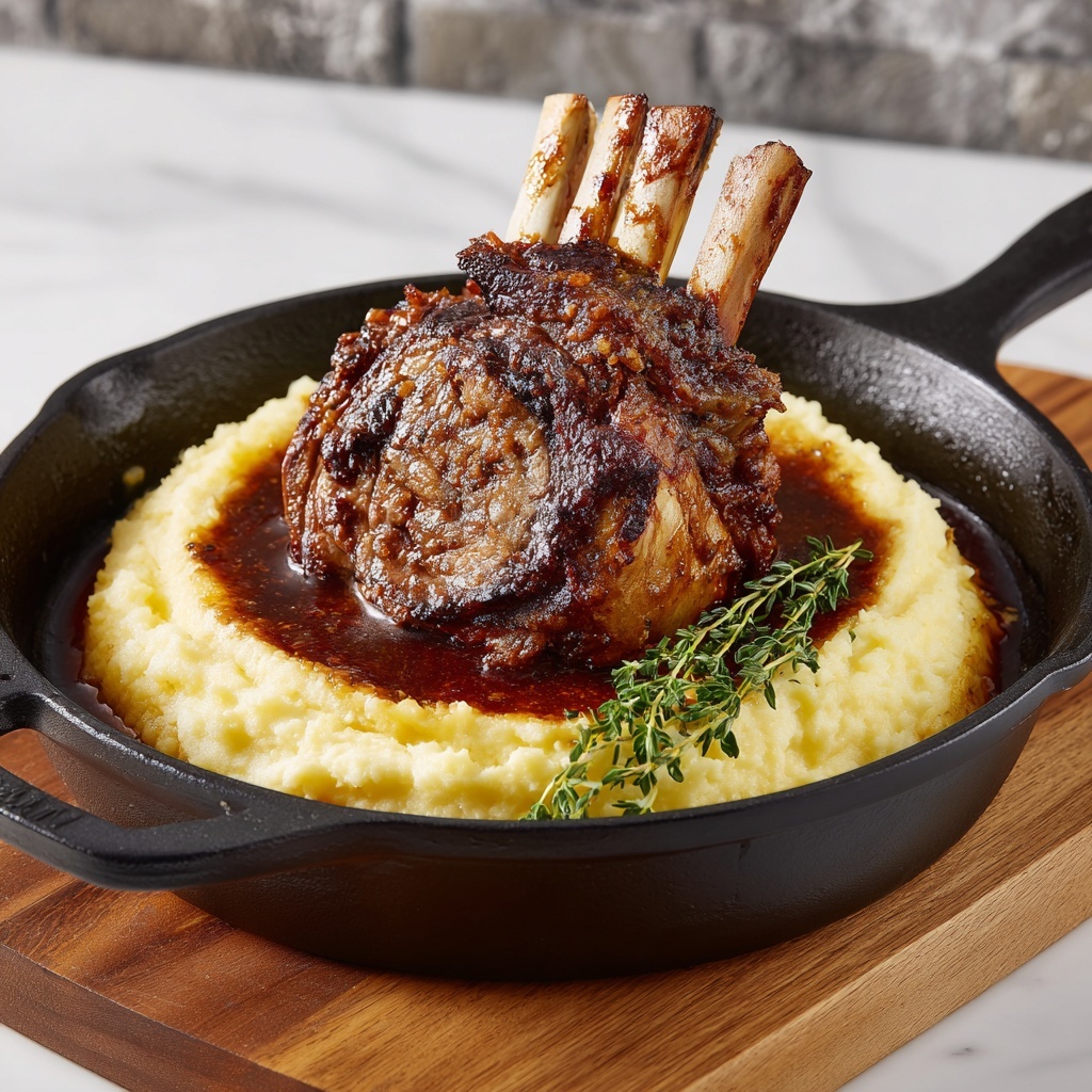 Gospel Shank with Smoked Gouda Grits Recipe - Recipe Image