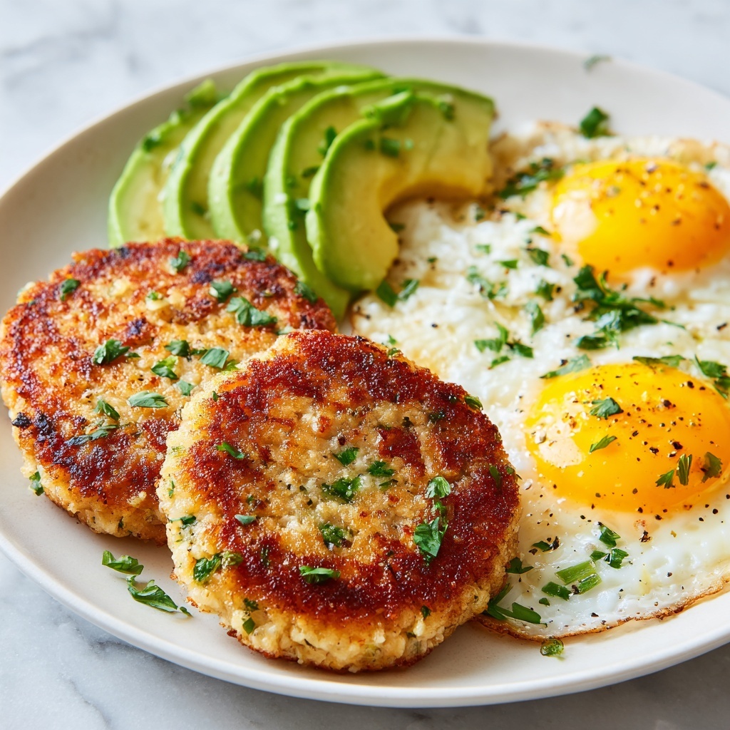 Turkey Breakfast Patties with Avocado and Egg Recipe - Recipe Image