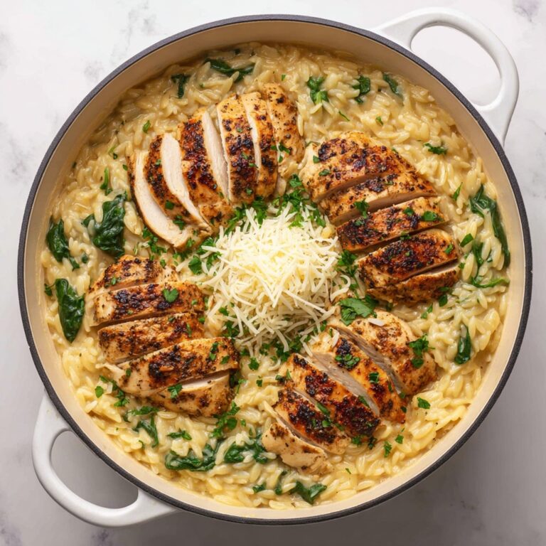 Creamy Parmesan Orzo with Chicken and Asparagus Recipe