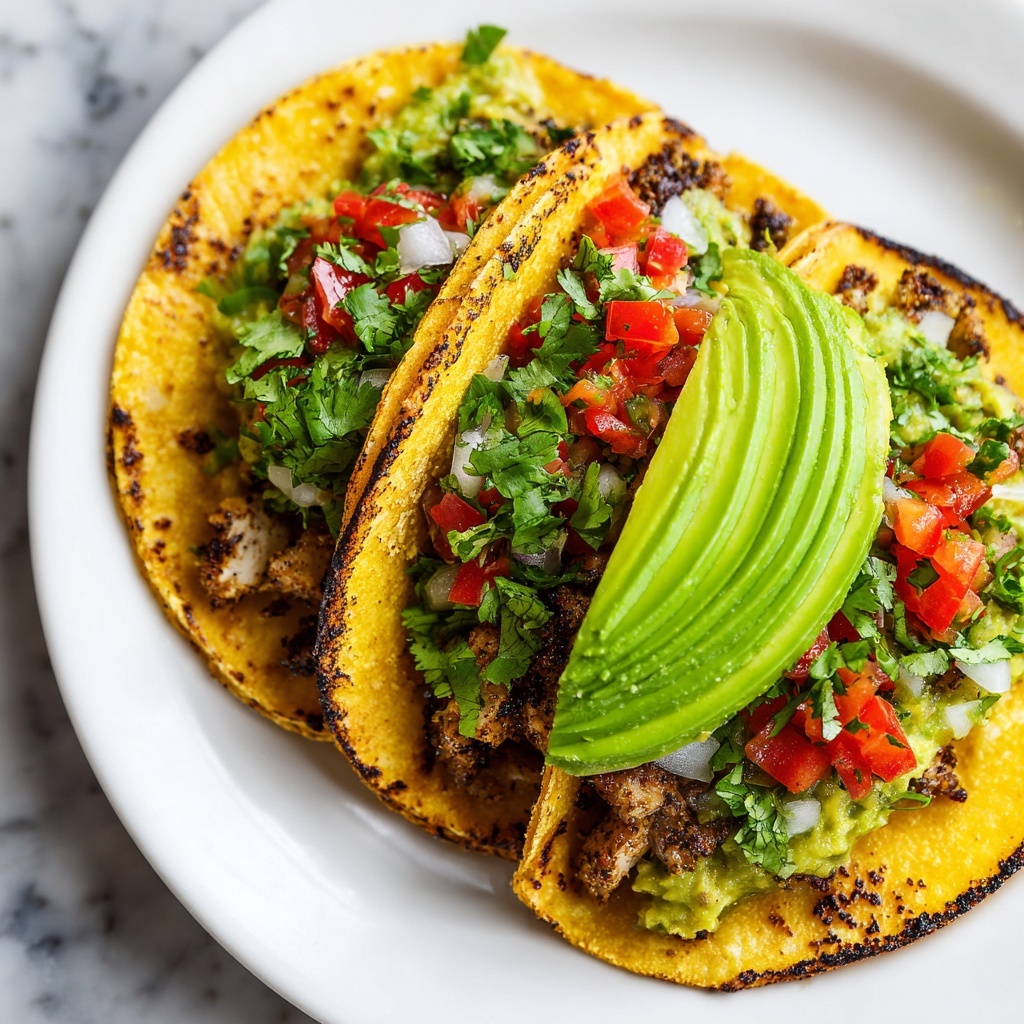 Crispy Poblano Chicken Tacos with Avocado-Jalapeño Salsa Recipe - Recipe Image