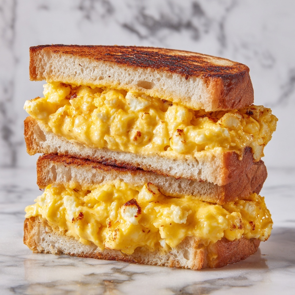 Scrambled Egg Grilled Cheese Sandwich Recipe - Recipe Image