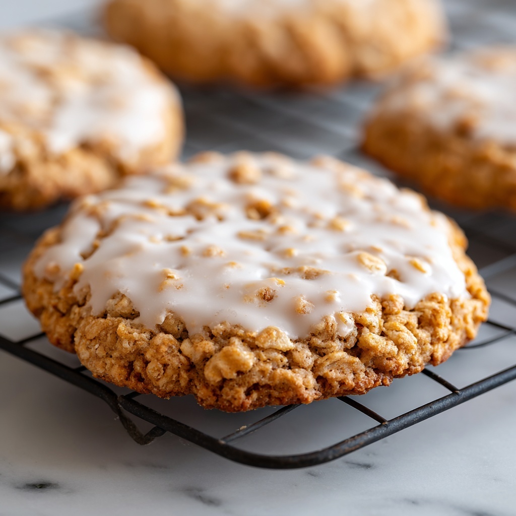 Iced Oatmeal Cookies Recipe - Recipe Image
