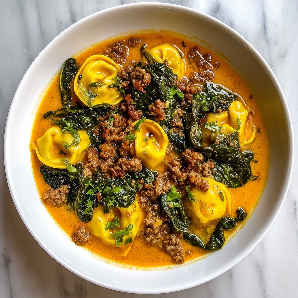 Spicy Sausage and Tortellini Soup Recipe - Recipe Image