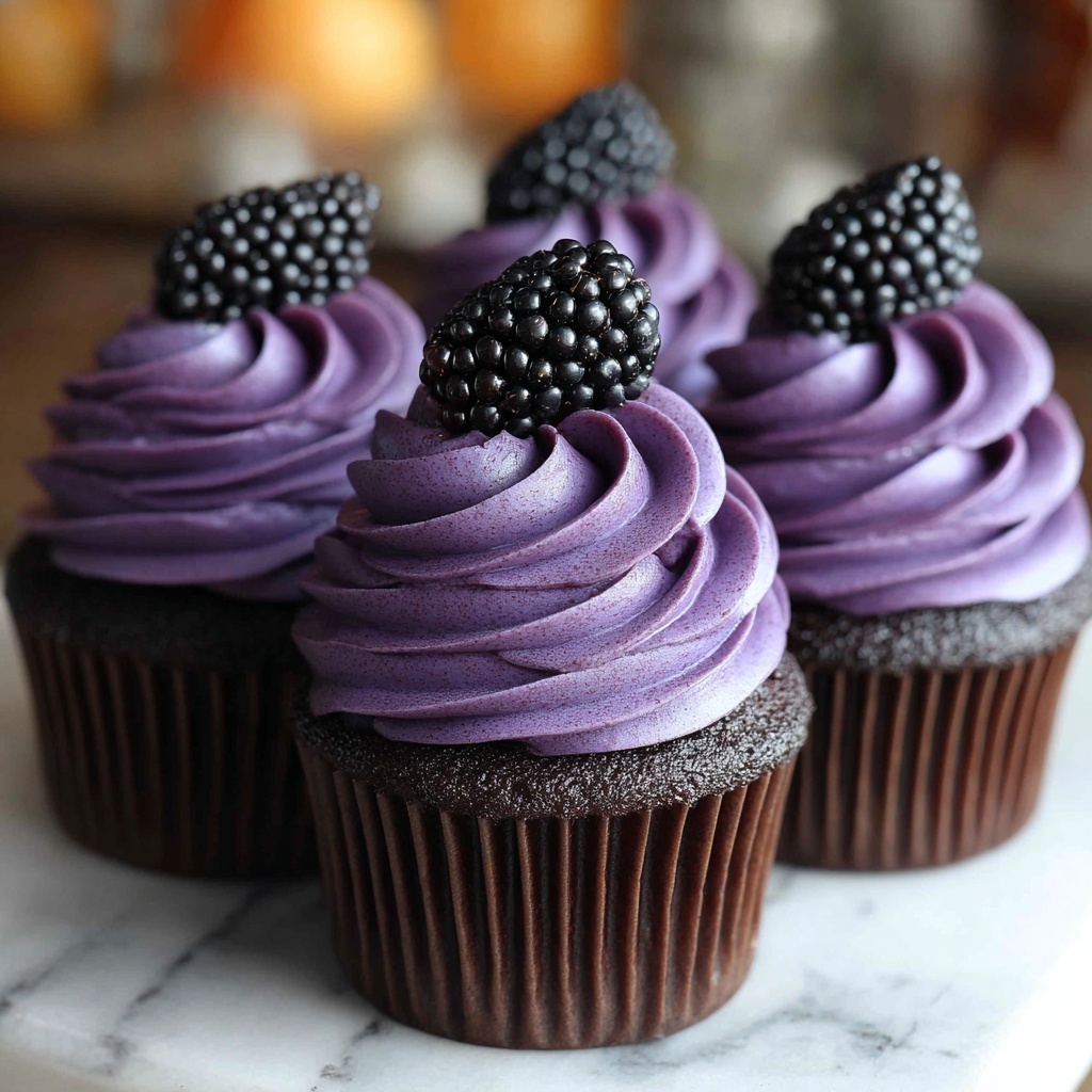 Purple Velvet Cupcakes Recipe - Recipe Image