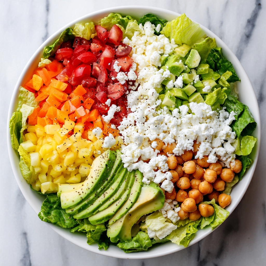 Fresh Chopped Salad with Chickpeas, Feta, and Avocado Recipe - Recipe Image