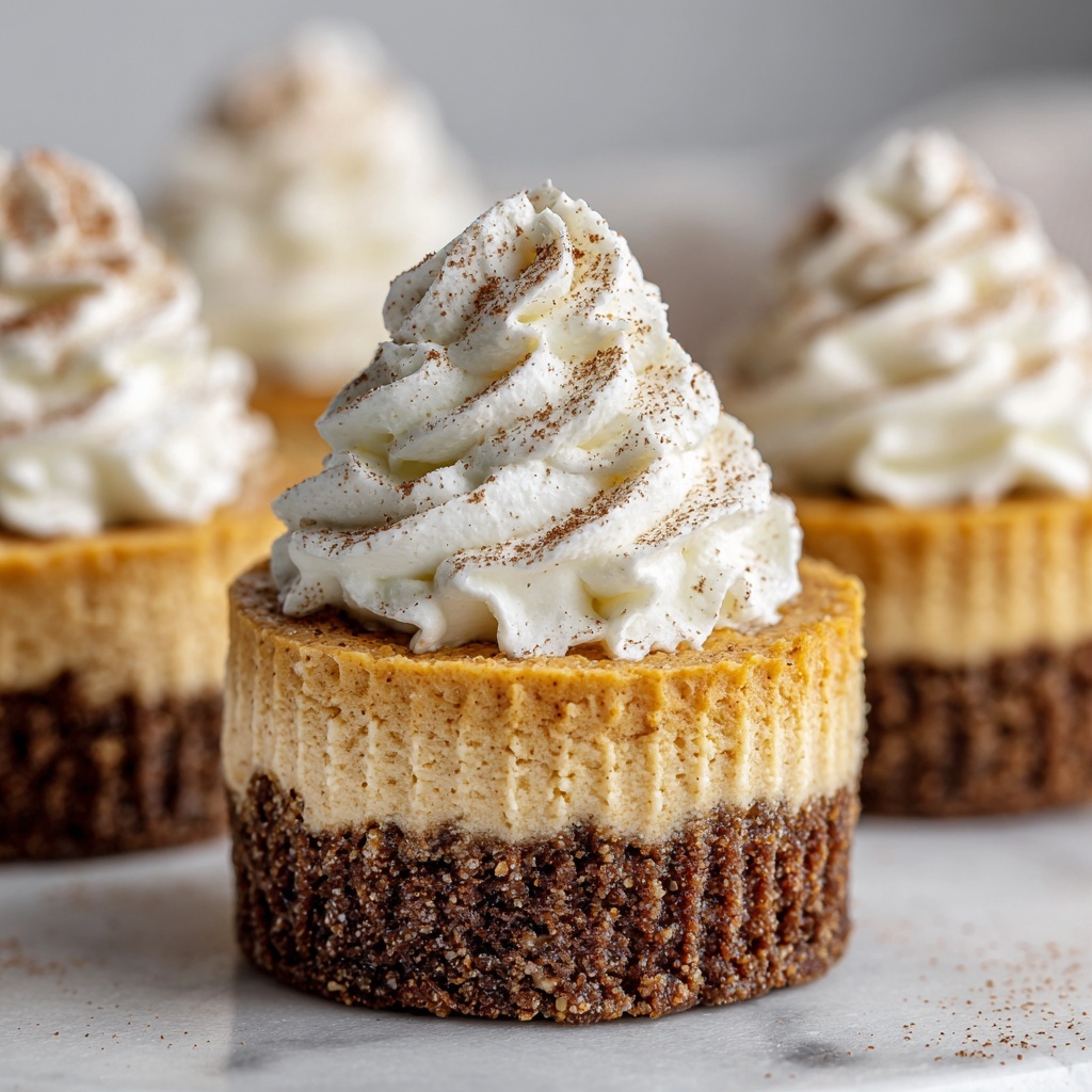 No-Bake Mini Pumpkin Cheesecakes Recipe - Recipe Image