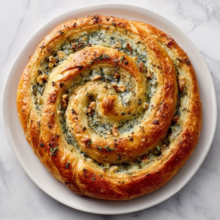 Blue Cheese Walnut Thyme Puff Pastry Twirl Recipe