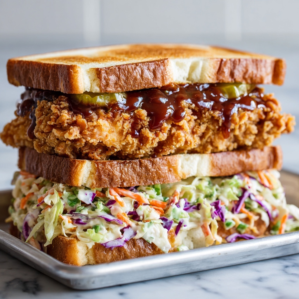 Fried Buffalo Chicken Sandwiches with Blue Cheese Slaw Recipe - Recipe Image