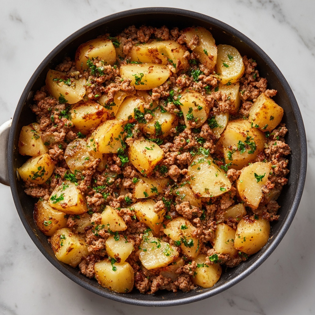 One-Pan Ground Meat and Potato Skillet Recipe - Recipe Image