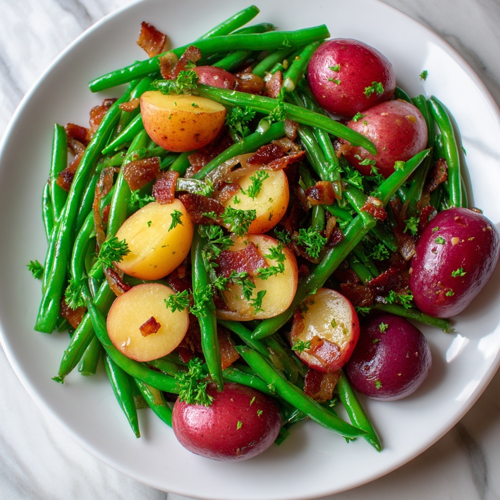Cajun Smothered Green Beans & Potatoes Recipe - Recipe Image