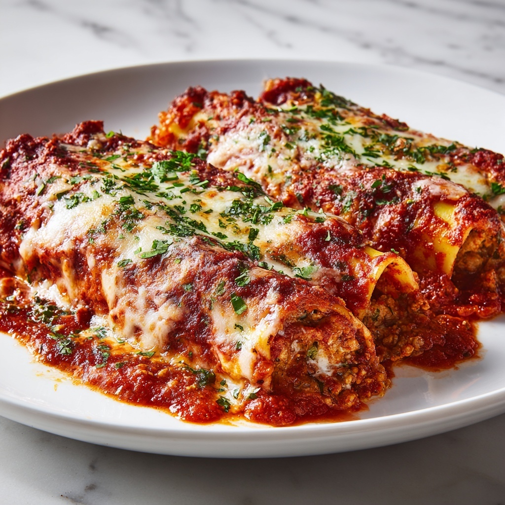 No Boil Manicotti with Meat Sauce Recipe - Recipe Image