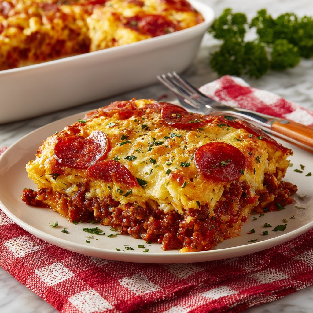 Cheddar Bay Pizza Casserole Recipe - Recipe Image