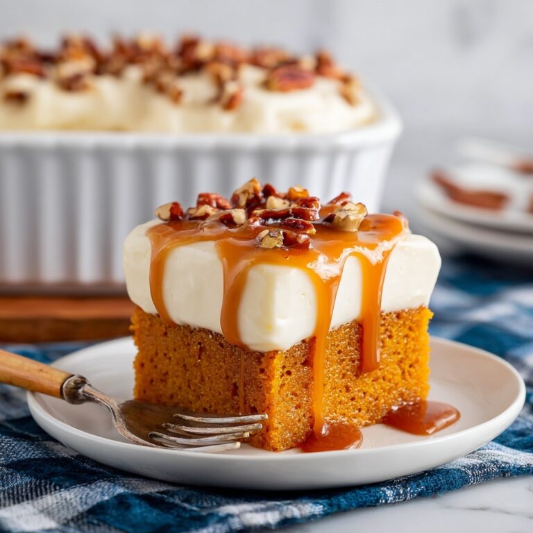 Sweet Potato Cake with Cream Cheese Frosting, Pecans, and Caramel Drizzle Recipe