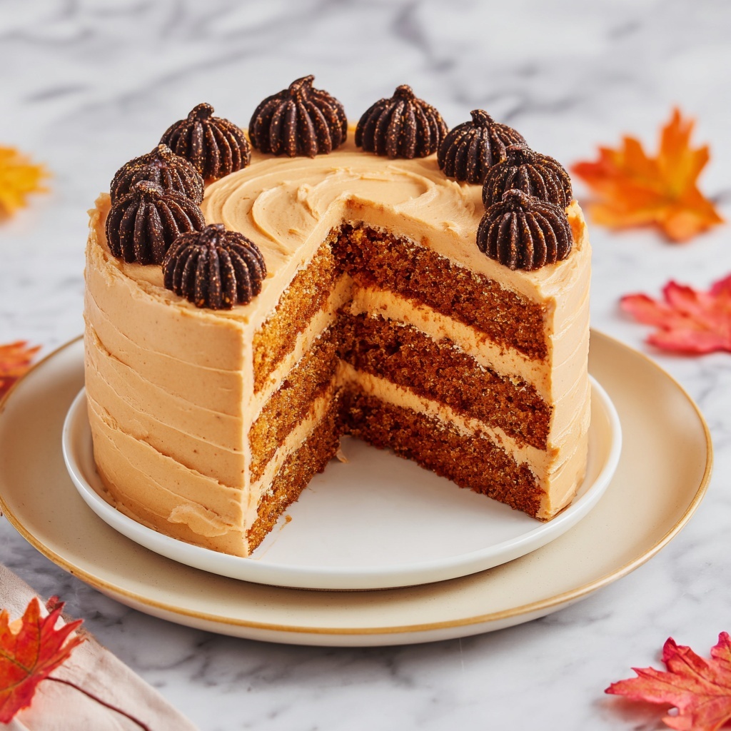 Vegan Pumpkin Cake With Pumpkin Cream Cheese Frosting Recipe - Recipe Image