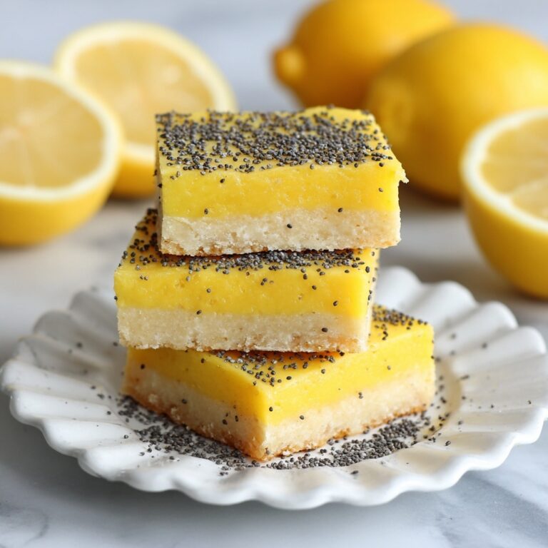 Low Sugar Lemon Poppy Seed Greek Yogurt Bars Recipe