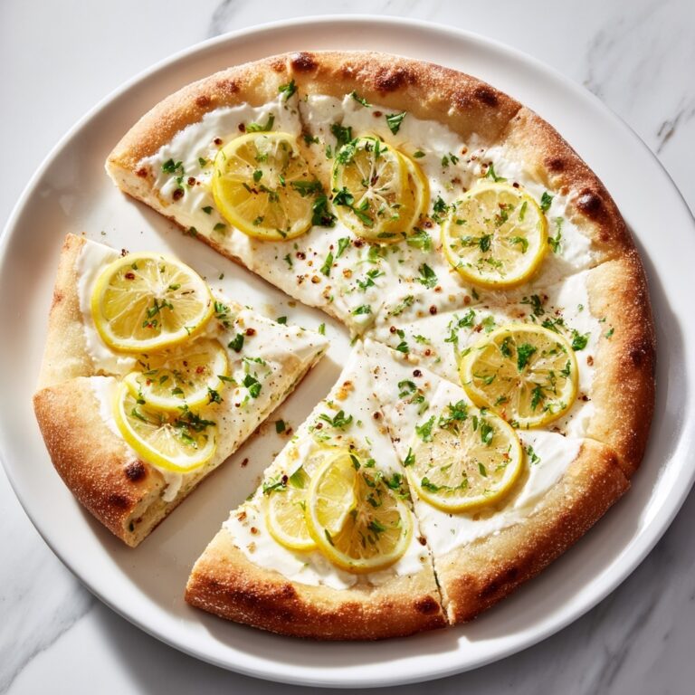 Lemon Pizza with Feta, Garlic, and Fresh Herbs Recipe