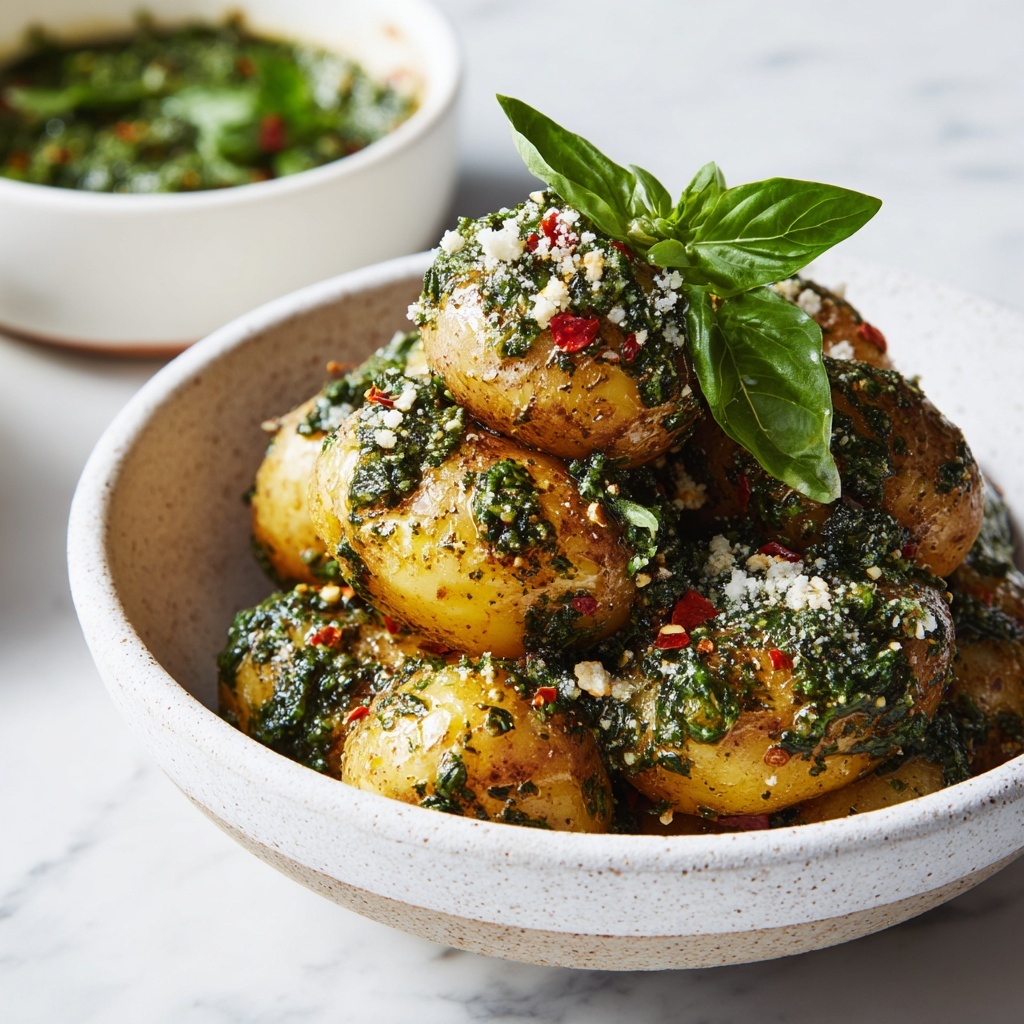 Garden Basil Pesto Potato Salad Recipe - Recipe Image