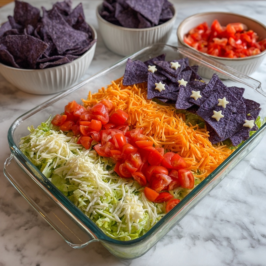 Taco Salad Flag Recipe - Recipe Image