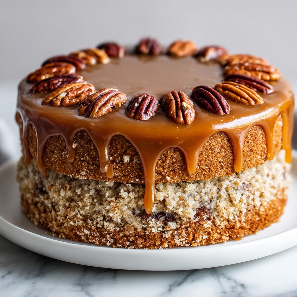 Southern Pecan Caramel Cake Recipe - Recipe Image