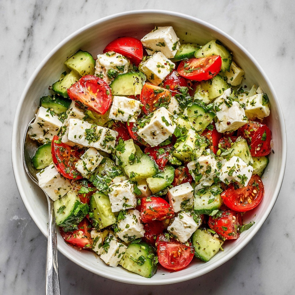 Refreshing Greek Cucumber and Tomato Salad Recipe - Recipe Image
