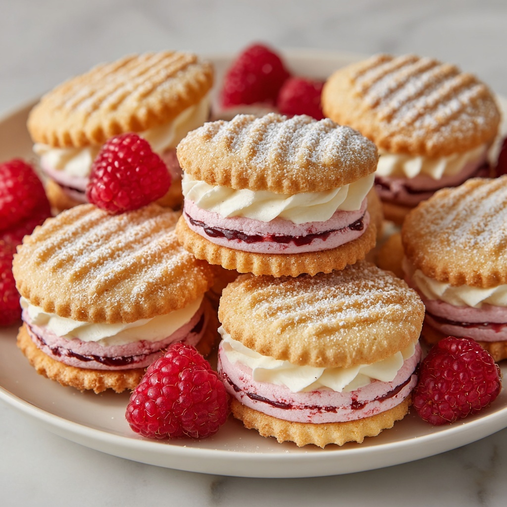 Raspberry Cream Sandwich Cookies Recipe - Recipe Image
