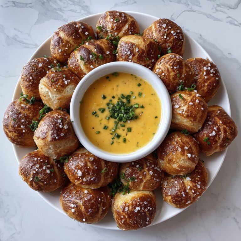 Soft Pretzel Bites with Vegan Cheese Sauce Recipe