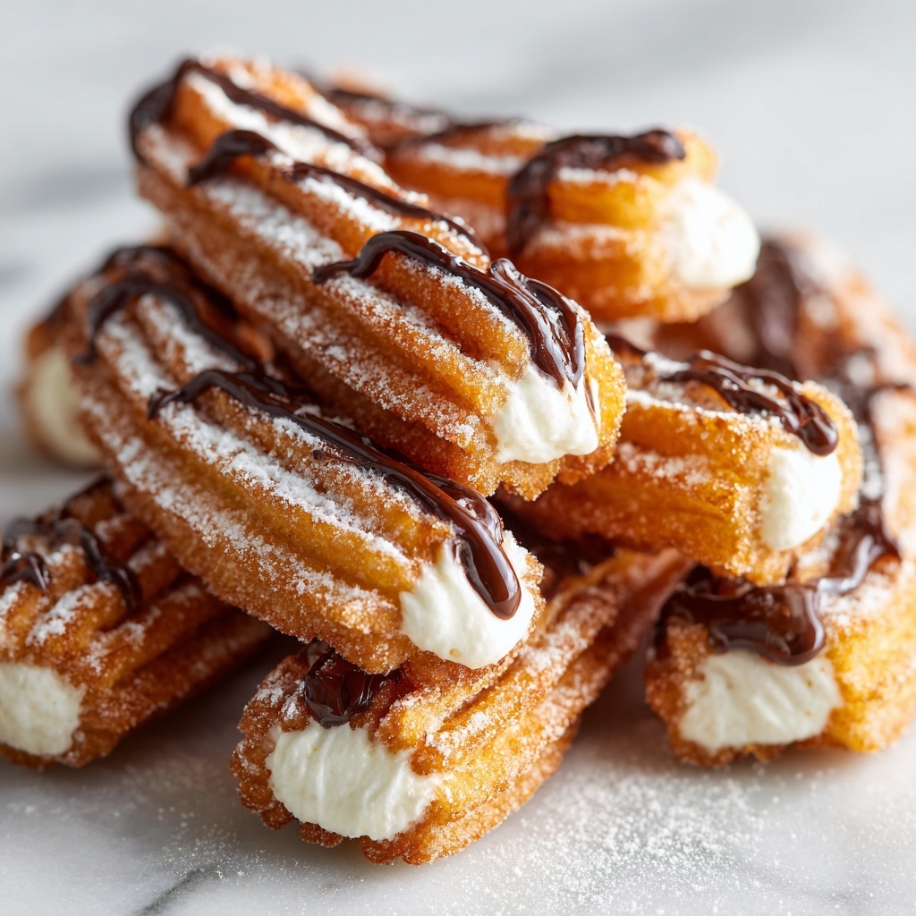 Cookie Dough Cheesecake-Stuffed Churros Recipe - Recipe Image