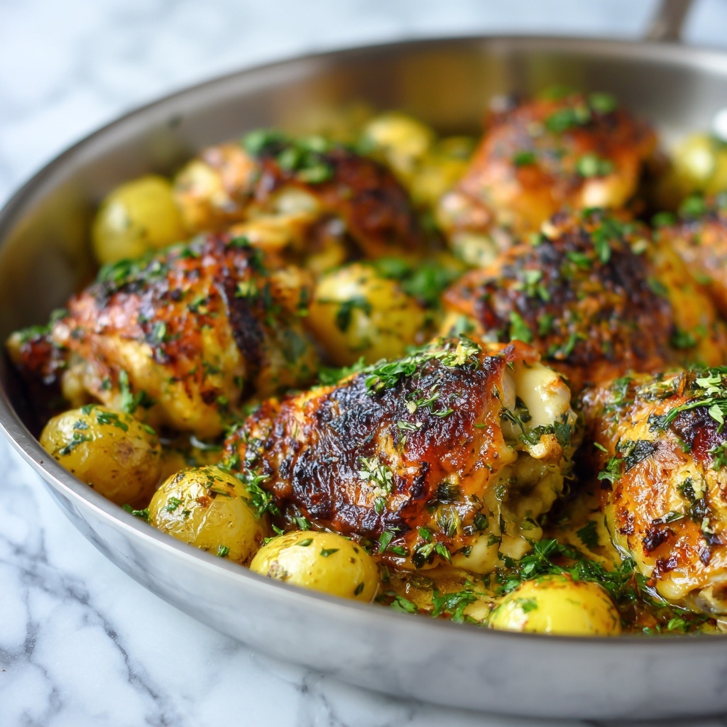 Garlic Parmesan Chicken and Potatoes (One-Pan Dinner) Recipe - Recipe Image