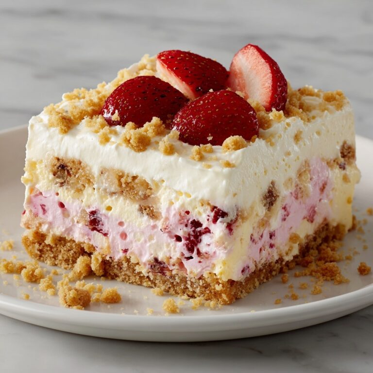 No-Bake Strawberry Crunch Cheesecake Recipe