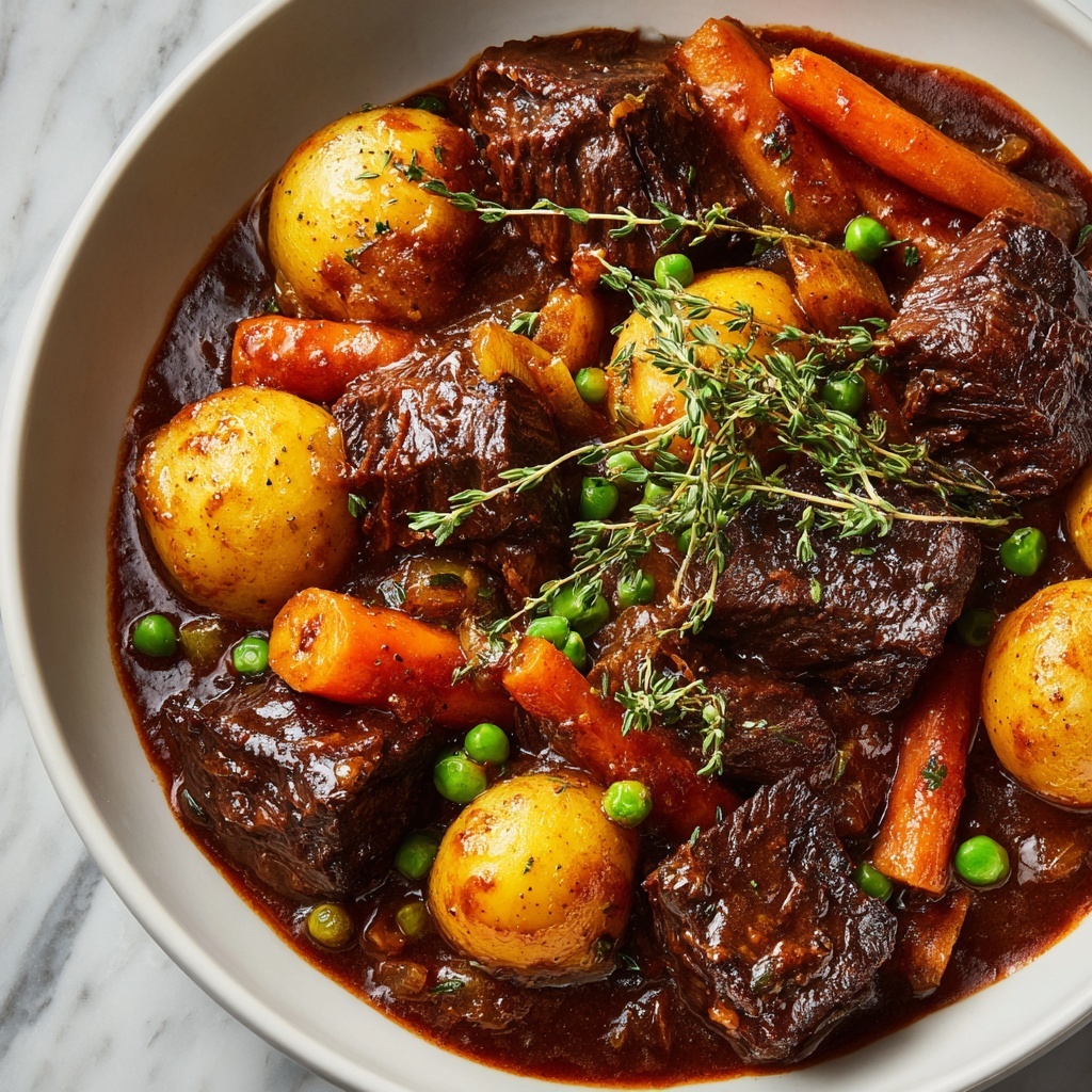 Hearty Slow-Simmered Savory Beef Stew Recipe - Recipe Image