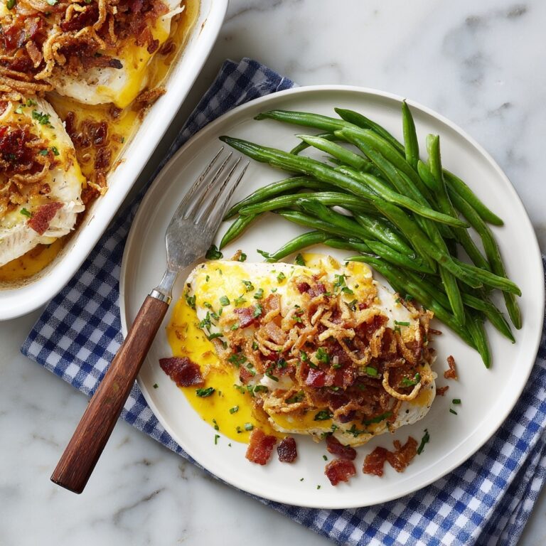 Baked BBQ Chicken with Bacon, Cheddar, and French Fried Onions Recipe