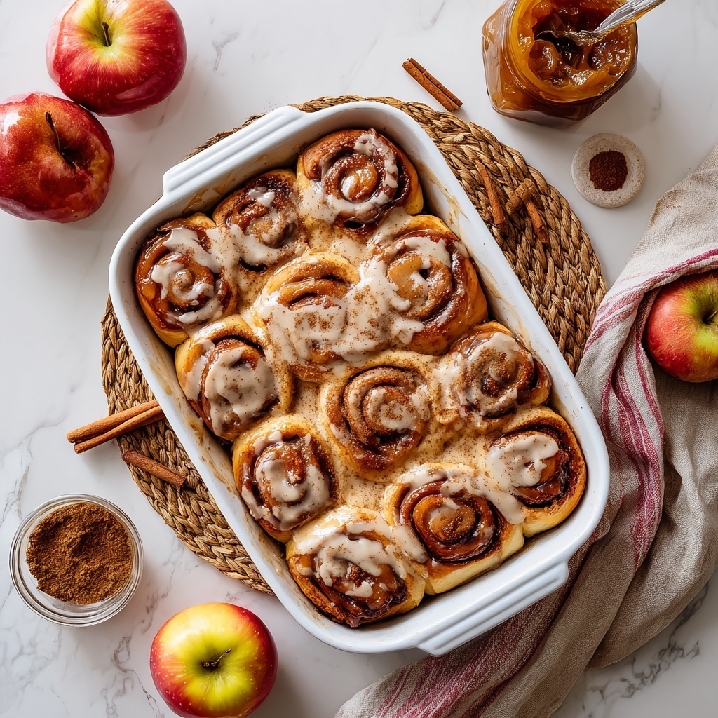 Vegan Cinnamon Rolls with Apple Pie Filling Recipe - Recipe Image
