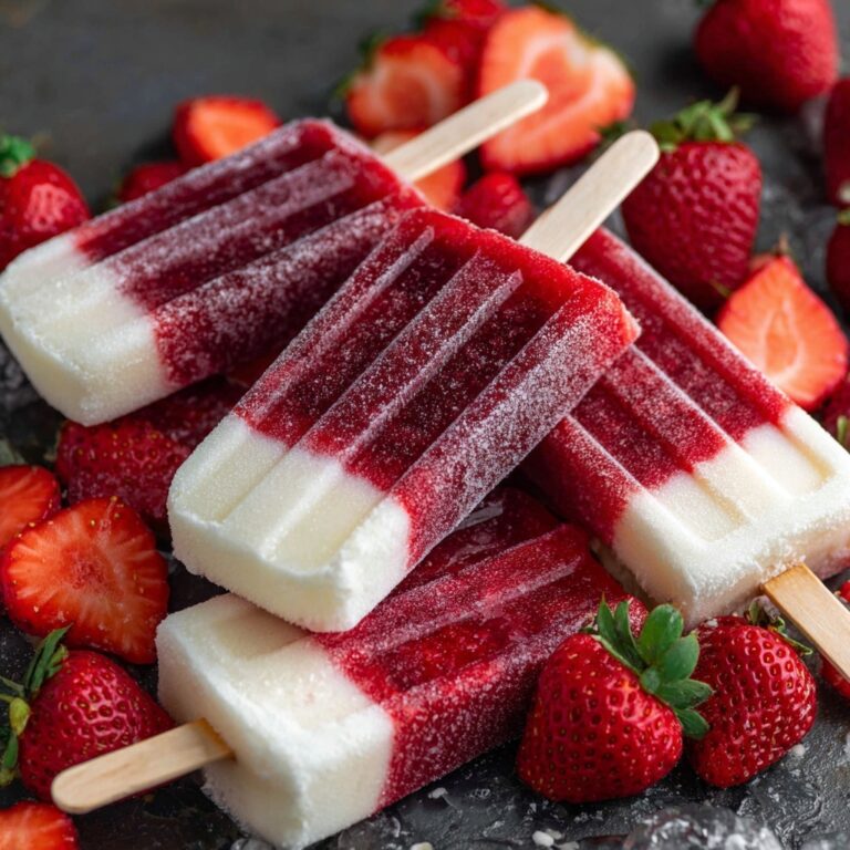 Strawberry Yogurt Popsicles Recipe