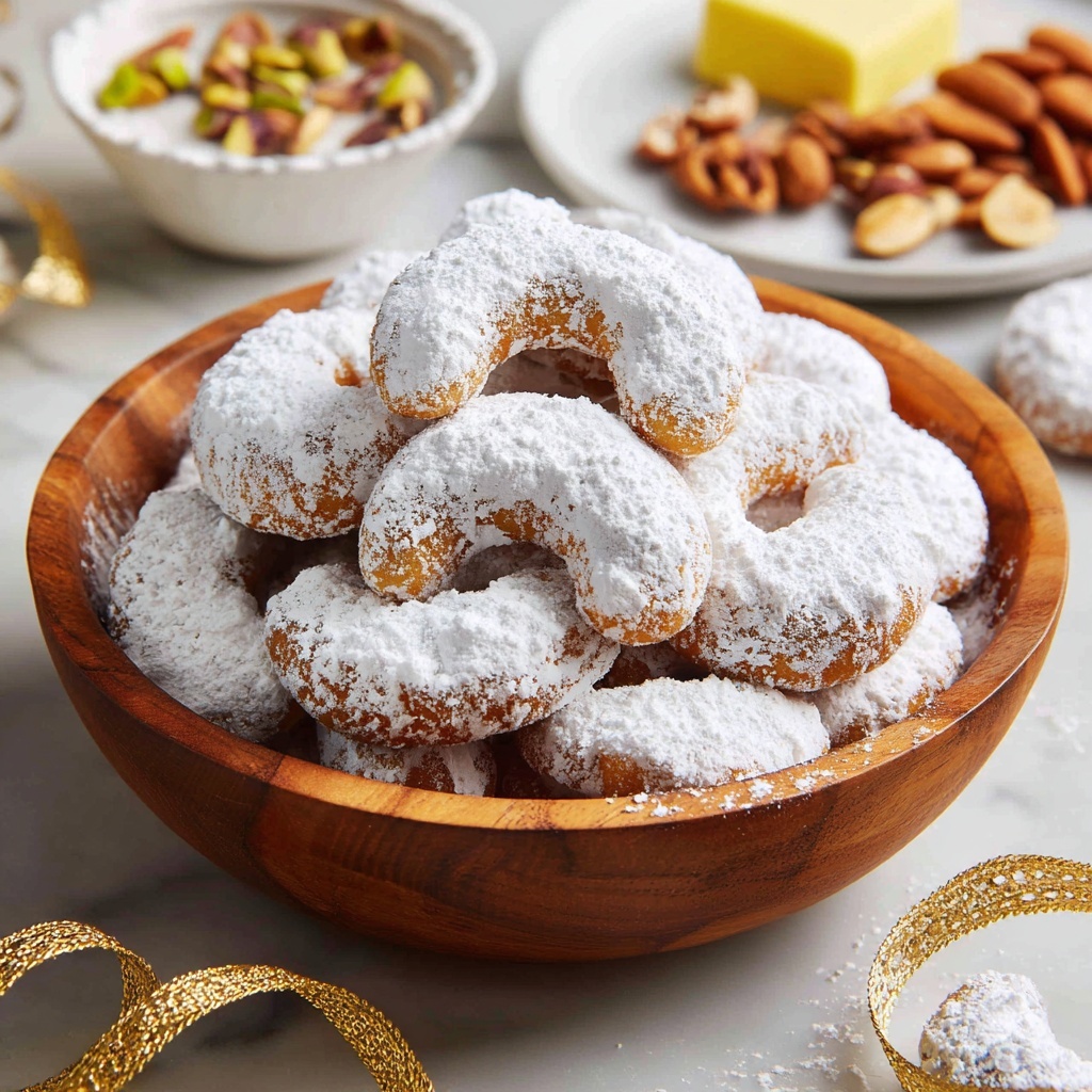 Vegan Vanilla Crescent Cookies Recipe - Recipe Image