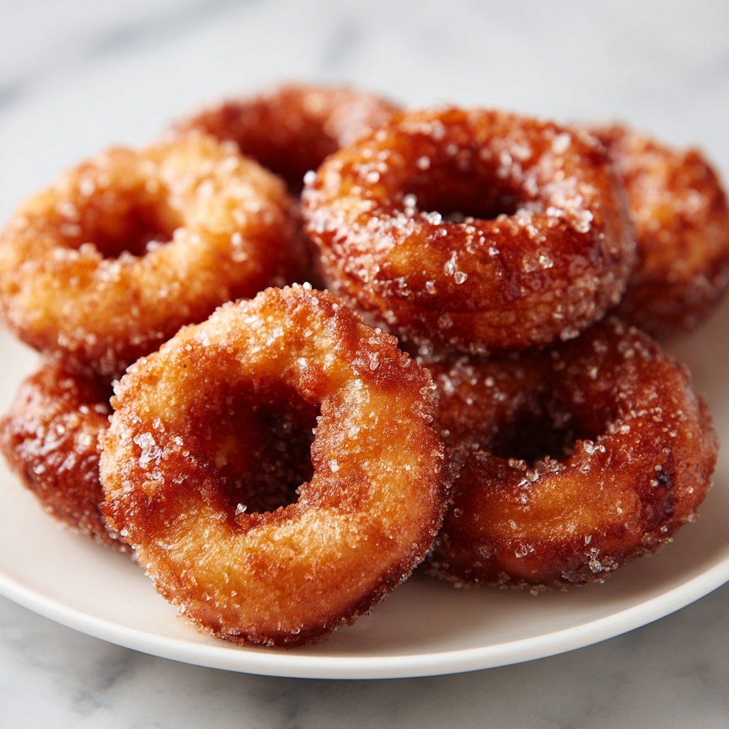 Fried Doughnuts with Sugar Recipe - Recipe Image