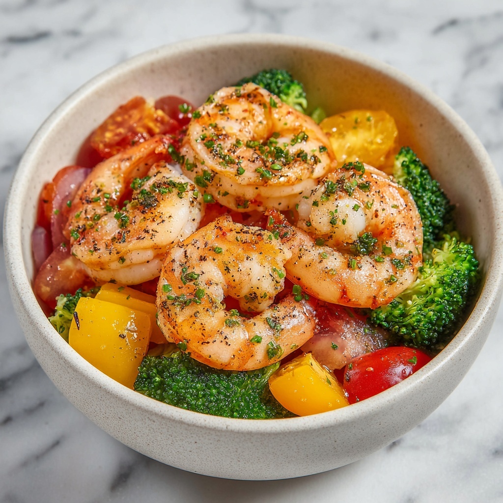 Colorful Shrimp & Veggie Bowl Recipe - Recipe Image
